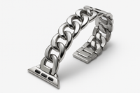 Enhanced Silver Chain Link Watch Band