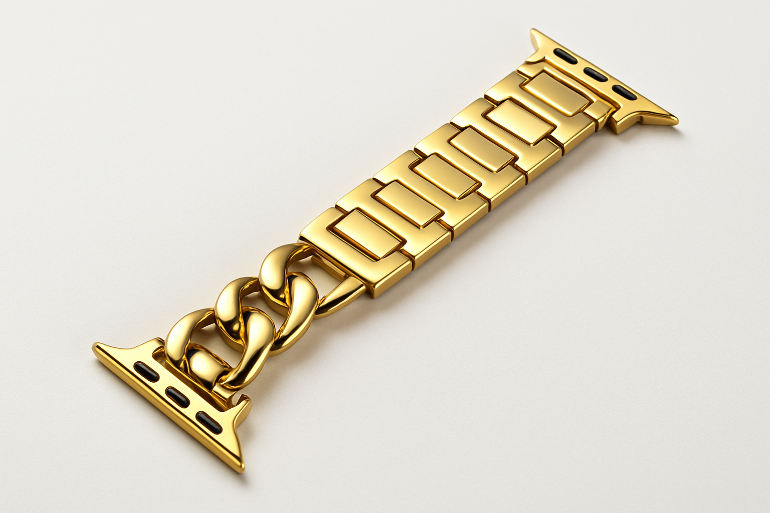 Enhanced Gold Chain Link Watch Band