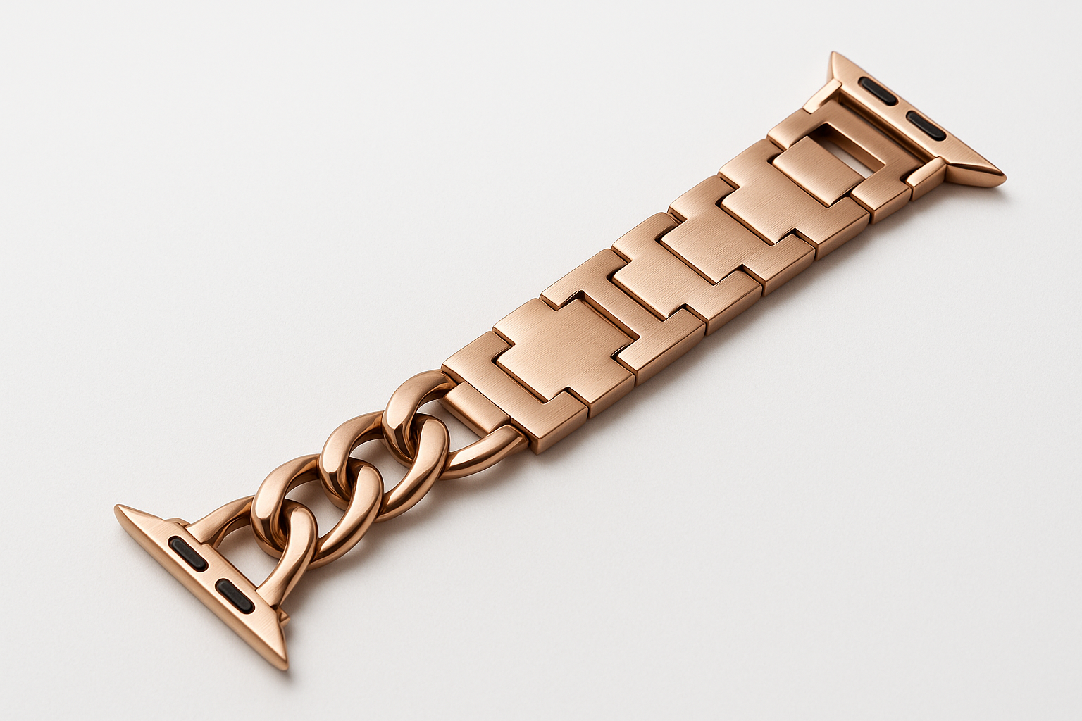 Enhanced Rose Gold Chain Link Watch Band